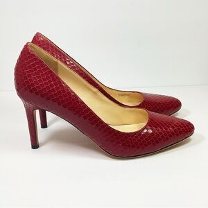 Cole Haan Bethany Grand OS Embossed Snakeskin Leather Pumps